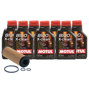 7L Motul 8100 X-CLEAN 5W40 Wix Filter Motor Oil Change Kit API SN - Picture 1 of 1