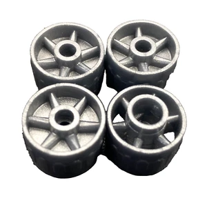 4 Knex Small Tiny 5/8" Silver Reversible Offset Hubs Mario Cart K'nex Rare Part - Picture 1 of 5