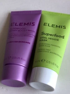 Elemis superfood berry boost mask 15ml & superfood veggie mask 15ml new 💚💜 - Picture 1 of 1