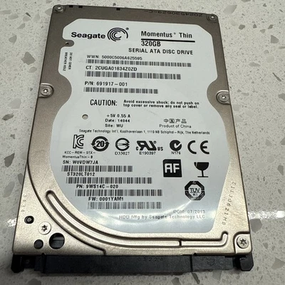 Disco duro interno Seagate Momentus Thin 320 GB 7200 rpm 2,5" - sin probar - GC333 Foto 1 de 4