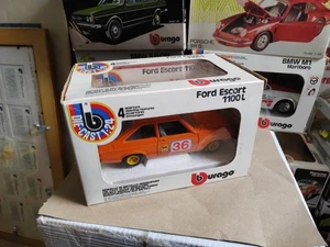 Modelo en caja 1/24 vintage Bburago Ford Escort 1100L MK2 - Imagen 1 de 5