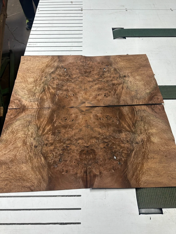 Chapa de madera cruda de nogal burl 7 hojas 16"" x 16"" 916Q Foto 1 de 4