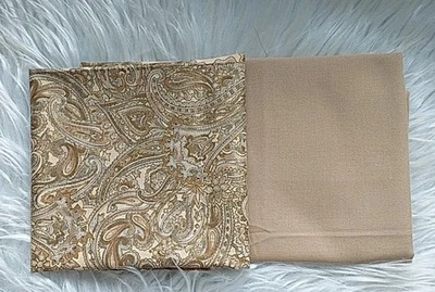 2 FAT QUARTER Baumwollstoff Weihnachtsstoff nähen, Patchwork Stoffreste, Paisley - Bild 1 von 4