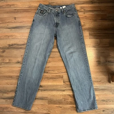 Cinch 黑色标签牛仔裤男式 34 X 34 西部牛仔浅宽松 — 第 1/4 张图片