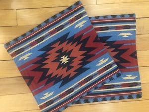 2-Pc. Sant Fe Aztec Southwestern Decorative Pillow Covers Mesa Southwest Decor - Picture 1 of 4