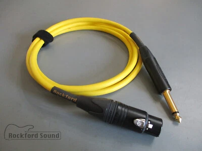 Mogami W2549 Yellow | Gold Neutrik XLR Female to 1/4" TS | Unbalanced Cable - Image 1 of 3