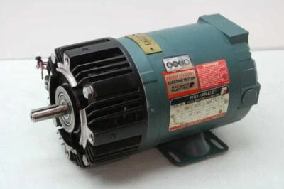 Reliance P56H1320W-NS AC Motor 1/2 HP Warner EM50-20 Clutch/Brake Nema 56C Frame - Image 1 of 4
