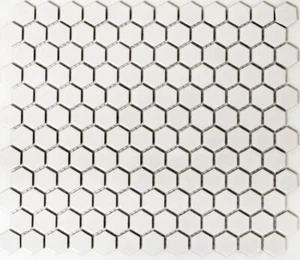 Keramikmosaik Hexagonal weiß matt Wohnzimmer Wand Küche Dusche 11A-0111| 1 Matte - Bild 1 von 6