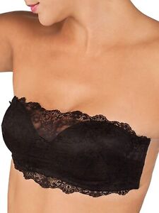 Backless Strapless Lace Bandeau Bra Fashion Forms - Black - SIZE XL