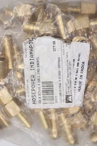 (50-Pk) Hosepower Ball End Swivel Brass 3/8" x 3/8" 32073 - Picture 1 of 3