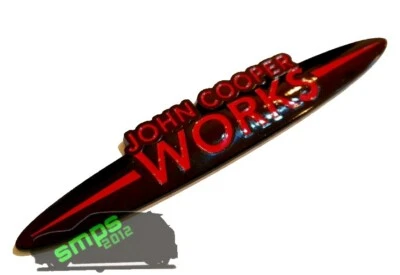 Mini JCW Custom John Cooper Works Badge Black & Red 145mm *SMPS2012 UK*