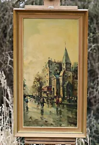Antonio Devity (1901-1993) - Escena callejera de París, óleo sobre lienzo - Imagen 1 de 9
