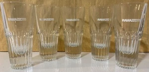 5 Ramazzotti Bar Glasses  Vintage  5"  Tall  Weighted Bottoms  Italy - Picture 1 of 7