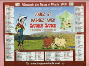 CALENDRIER / ALMANACH des RACES A VIANDE 2018 / LUCKY LUKE ! - Picture 1 of 3