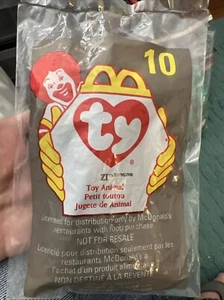 VTG TY TEENIE BEANIE BABIES #10 ZIP the BLACK CAT MCDONALDS TOY NEW SEALED - Picture 1 of 8