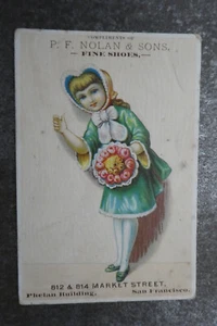 P F Nolan & Sons Fine Shoes Phelan Building San Francisco Advertising Card - Picture 1 of 2