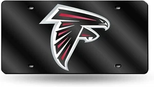 NEW - RICO Industries NFL ATLANTA FALCONS Laser Inlaid Metal License Plate Tag - Picture 1 of 5