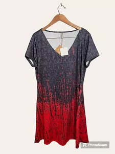 Camisa de vestir para mujer Noracora Ombre 2XL manga corta Ombre línea A nueva con etiquetas - Imagen 1 de 7