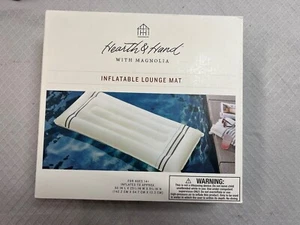 Hearth & Hand with Magnolia Inflatable Lounge Mat Pool Float, NEW (BOXED) - Picture 1 of 4