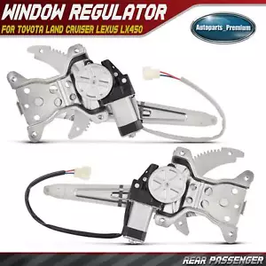 2x Rear LH & RH Power Window Regulator with 2-Pin Motor for Toyota Land Cruiser - Picture 1 of 8