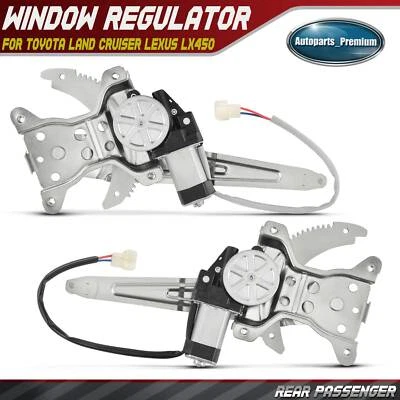 2x Regulador de ventana eléctrica trasero derecho y derecho con motor de 2 pines para Toyota Land Cruiser Foto 1 de 4
