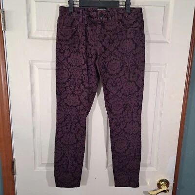 Pantalones Banana Republic x L'wren Scott Talla 27 Rosa Púrpura Floral Bordado Foto 1 de 4