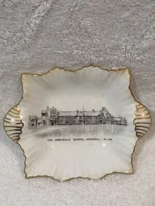 Vintage Shelley Souvenir Dish Early View Of The Armidale School Armidale N.s.w - Picture 1 of 4