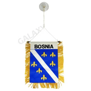Bosnia Mini Banner / Bosnia Flag / Double Sided Bosnia Car Window Flag - Picture 1 of 1
