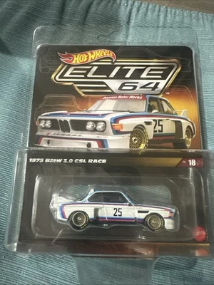 HOTWHEELS 2025 MODEL ELITE 64 RLC 1975 BMW 3.0 CSL RACE - Image 1 of 2