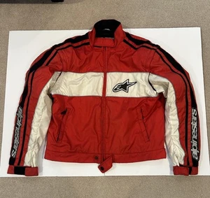 VINTAGE Alpinestars Mens Motorcyle Red Motocross Armored Padded Biker Jacket XXL - Picture 1 of 13
