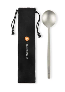 FinessCity Titanium Long Handled Spoon with a Biggest Bowl, 8.7 inch Round, New - Picture 1 of 3