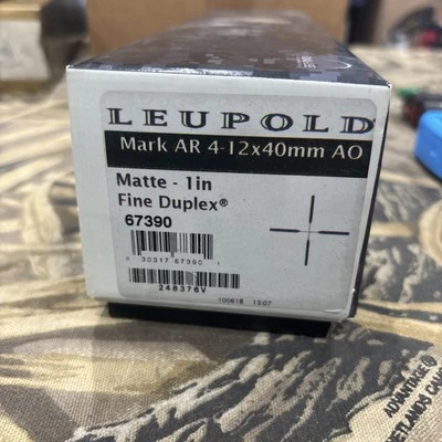 LEUPOLD MARK AR 4-12x40mm AO RIFLE SCOPE *DUPLEX* NICE! - Image 1 of 4