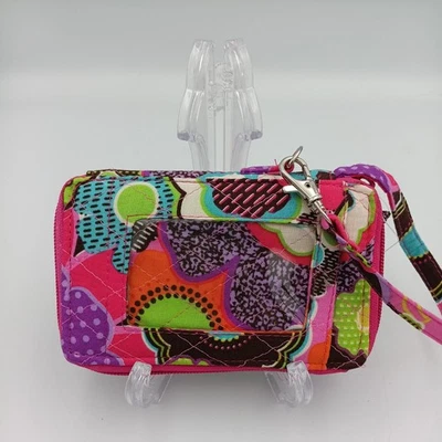 Cartera SUNBURST FLORAL Acolchada Rosa Cremallera Alrededor Envío Rápido  Foto 1 de 3