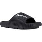Nautica Mens Athletic Slide EVA Flat Comfortable- Black/White-Size 11-NWT-S56