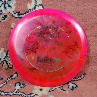 Innova Champion Valkyrie - 174G Pink Custom Dye Disc Golf Distance Used Inked - Image 1 of 4