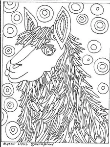 ALFOMBRA GANCHO PATRÓN DE PAPEL ARTESANAL Alpaca ARTE POPULAR PRIMITIVO ABSTRACTO Karla Gerard - Imagen 1 de 3