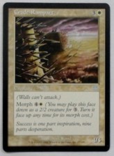 MAGIC THE GATHERING MTG 2002 ONSLAUGHT WHITE CRUDE RAMPART CREATURE CARD