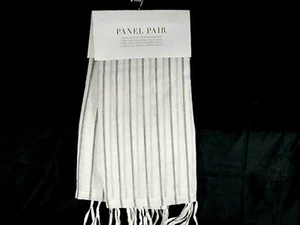 2er Set - Panel Paar Limen Streifen Vorhänge 38"x106" pro Stück - weiß - Bild 1 von 5