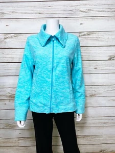 Calvin Klein Performance Womens Fleece Jacket Size M Blue Full Zip Pockets - Bild 1 von 8