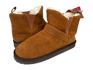 S2B1 Muk Luk Cognac Harleen Faux Fur Lined Bootie Women's 8M - Picture 1 of 6