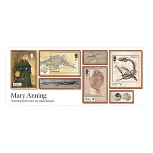 GB 2024 SC 4484 MARY ANNING PALAEONTOLOGIST & FOSSIL HTR MULTI 1st (4) MNH OG VF - Picture 1 of 5