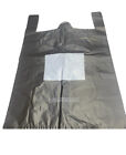 250 Black Super Heavy Extra Jumbo Plastic Bags wt Write-on White Block  23x8x36