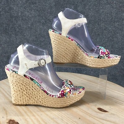 Kensie Niña Tacones Mujer 10B Charilene Tirantes Cordones Multicolor Tela Cuña Foto 1 de 4