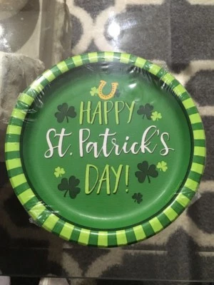 [Creaciones de fiesta] Feliz día de San Patricio Blarney platos de postre fiesta de 8 quilates Foto 1 de 2