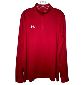 Camisa Under Armour Heat Gear 1/4 Cremallera Para Hombre XL Roja Suelta Ligera Manga Larga - Imagen 1 de 15