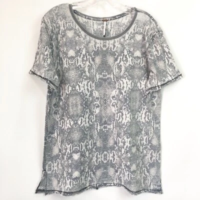 Camiseta Free People para mujer mediana con estampado de serpiente manga corta camiseta turística de gran tamaño Foto 1 de 4