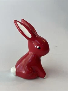 "Estatuilla de conejo rojo Goebel Alemania vintage años 60/70 pequeña 2,5"" de alto" - Imagen 1 de 9