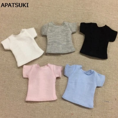 Pure Color Doll T-shirt for Blyth Dolls Base Shirt Top Clothes For Azone Momoko - Image 1 of 4