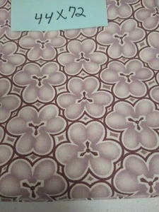 Vintage kaleidoscope brown floral cotton fabric quilting Americana collection  - Picture 1 of 4