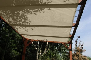 MASSANFERTIGUNG SCHIEBEDACH HDPE SONNENSEGEL SONNENSCHUTZ TERRASSE MARKISE ABDECKUNG HOF TERRASSE - Bild 1 von 28